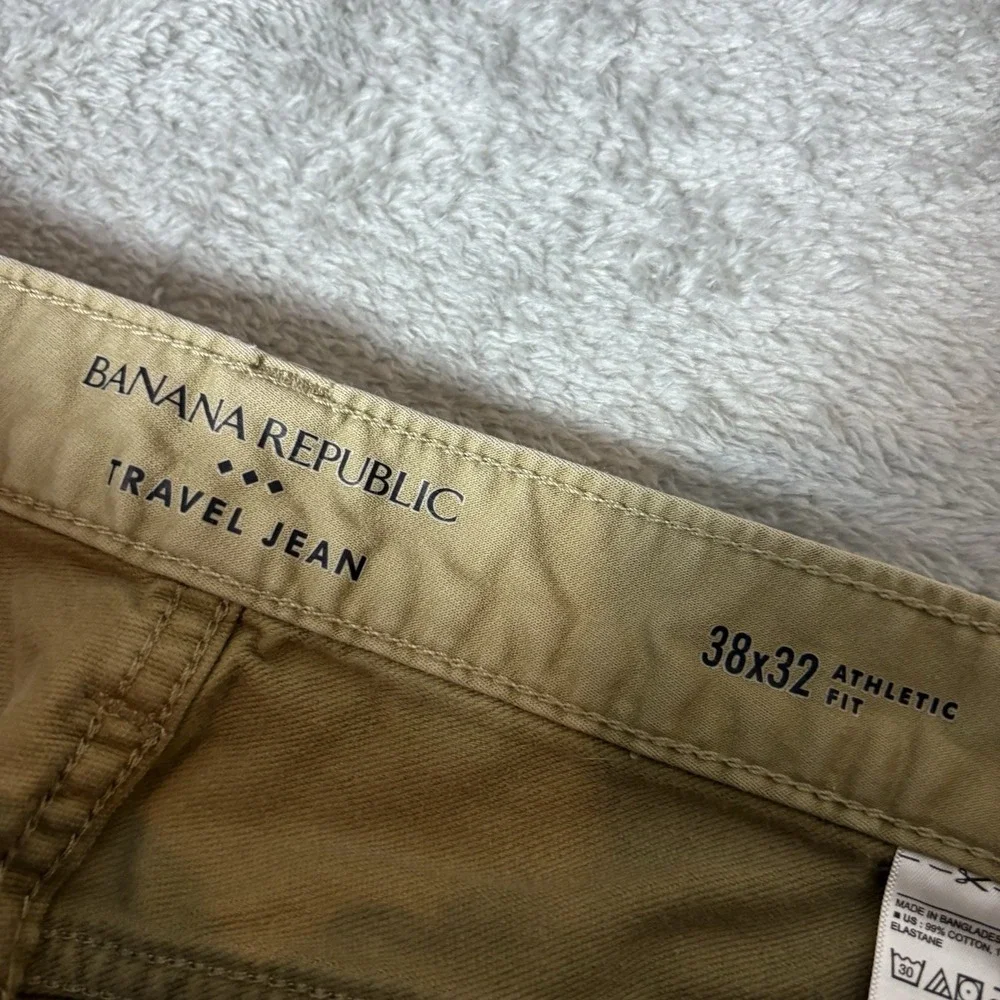 Banana Republic Men's 38x32 (Fits‎ 38x30) Travel Jeans Brown Khaki Chino Stretch